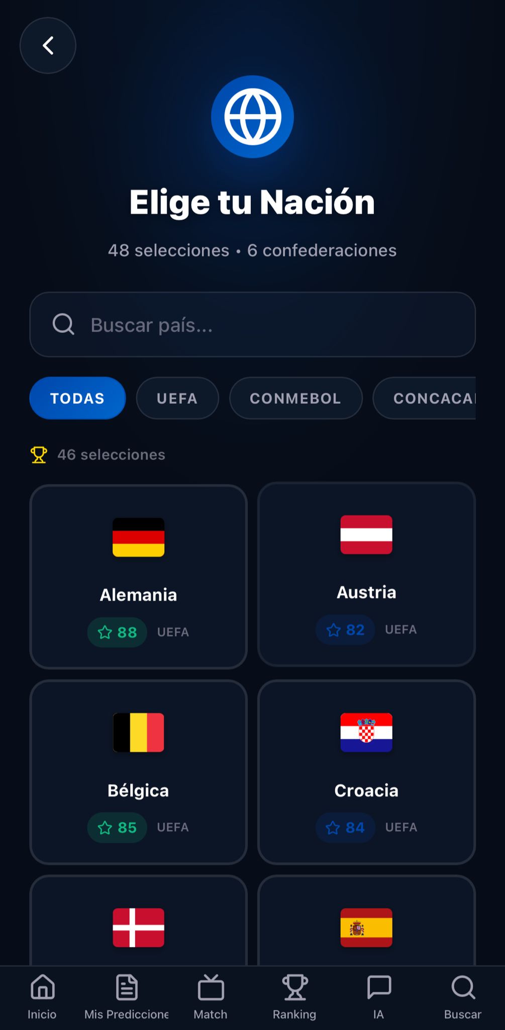 Selección de nación